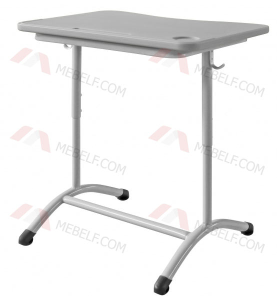 Школьный одноместный стол ШСТ11 с пластиковой столешницей, серый